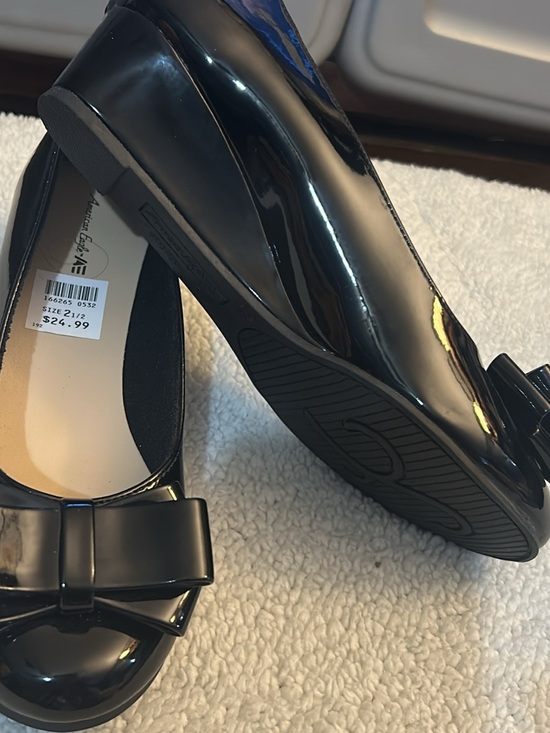 American Eagle By Payless Shoes - American Eagle By Payless Glossy Black Bow Flats